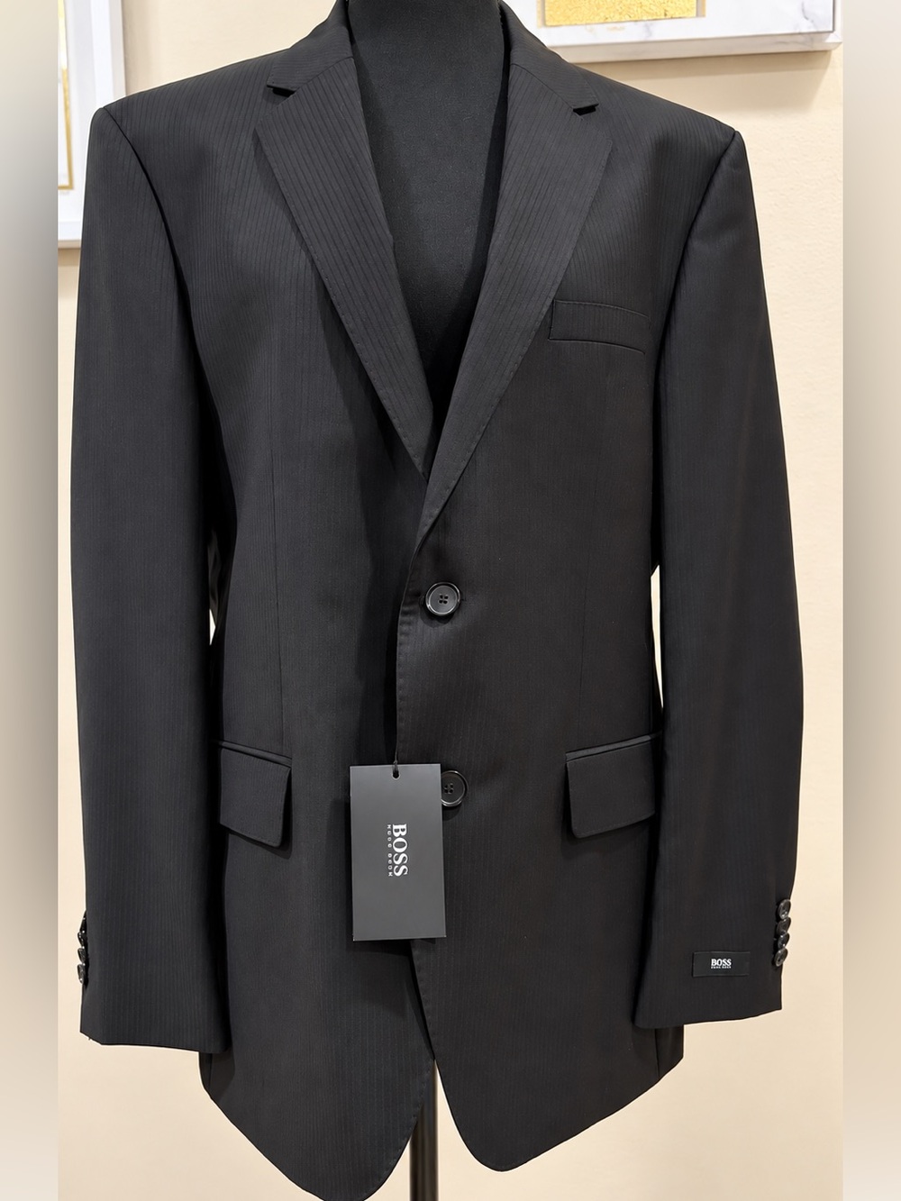 BOSS Hugo Boss The James3 Sharp5 Black Virgin Wool Blazer 40C ✨NWT✨